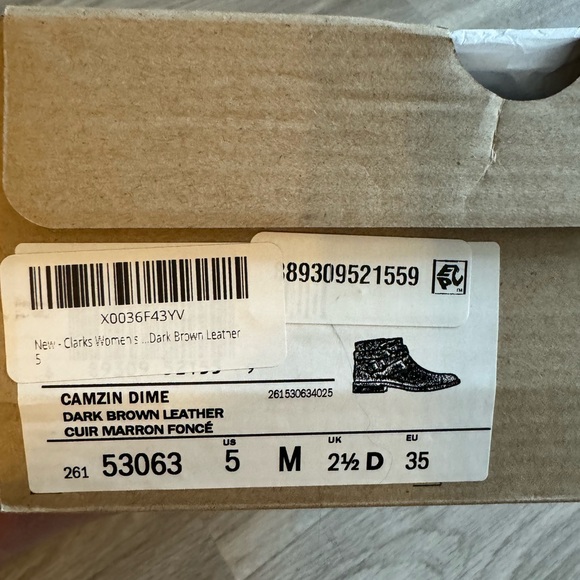 Dark Brown Leather Ankle Boot / Bootie - Picture 5 of 6